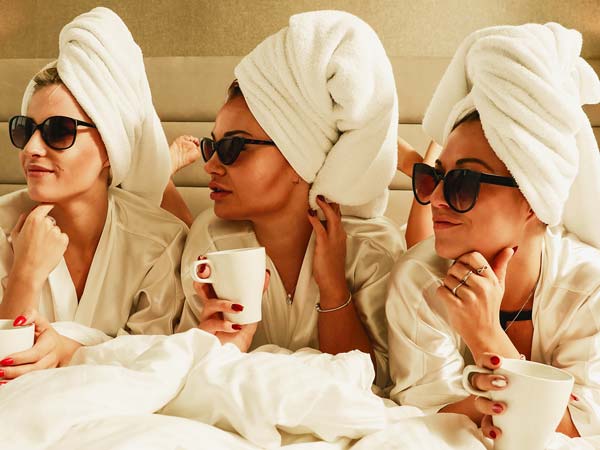 Three ladies at the spa.