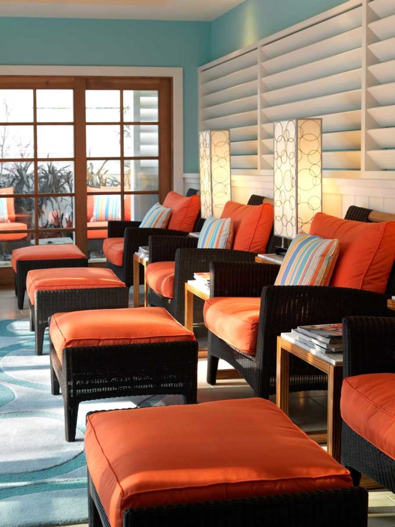 Relaxation room at L'Auberge Del Mar Spa