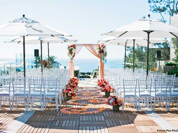 Sunset Terrace wedding reception at Del Mar, CA