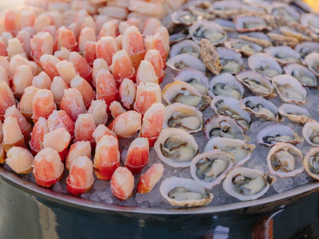 Seafood platter at L'Auberge Del Mar