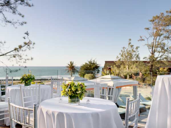 Terrace at L'Auberge Del Mar overlooking ocean