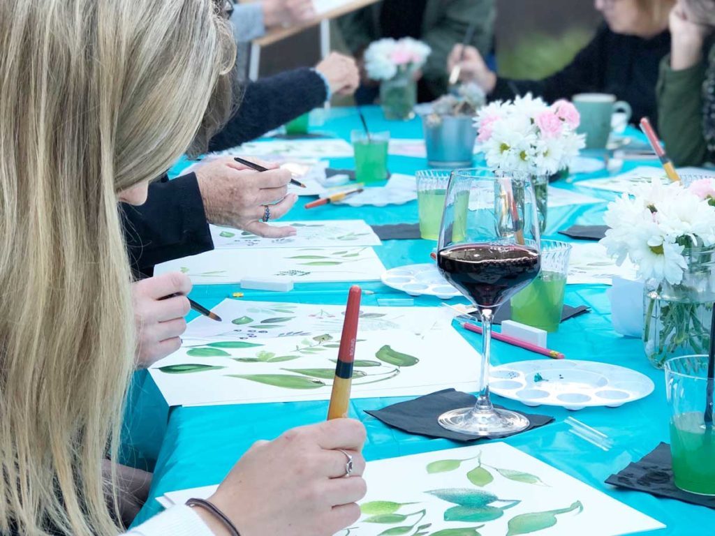 Wine and painting.