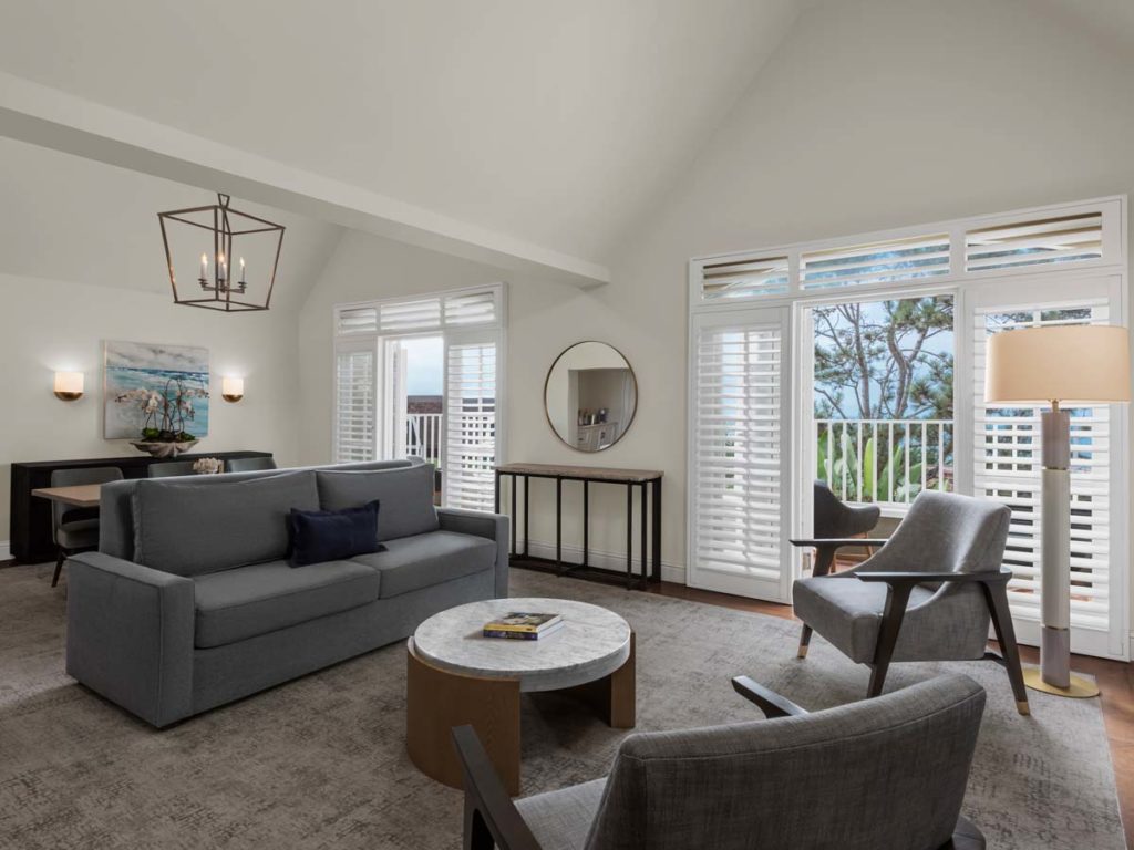 Del Mar Suite Living Room And Dining Table.