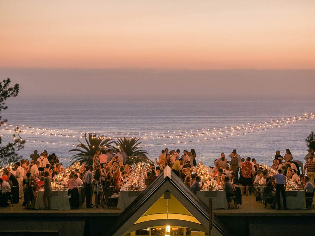 Rooftop Reception At Sunset.