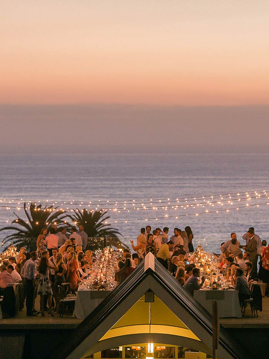 Rooftop Reception At Sunset.