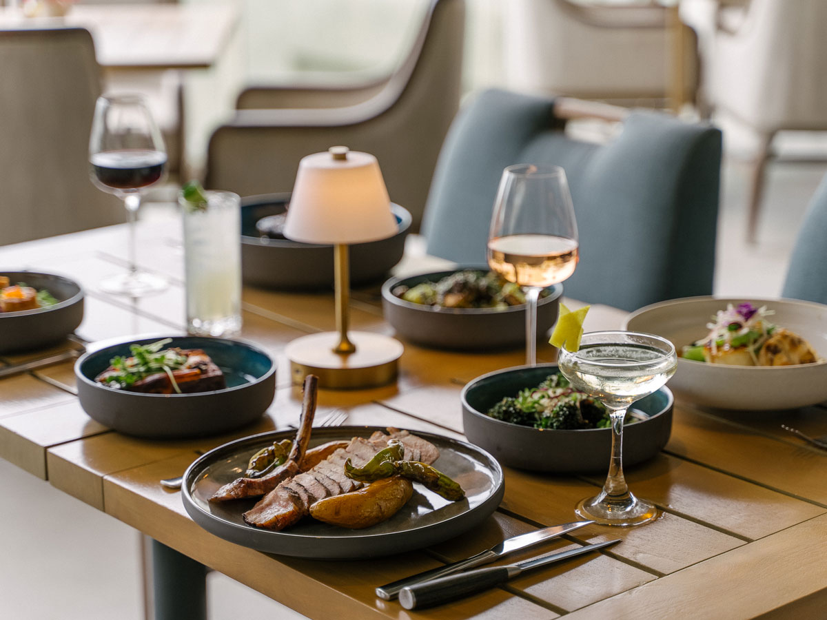 Dining Table With Food At LAuberge